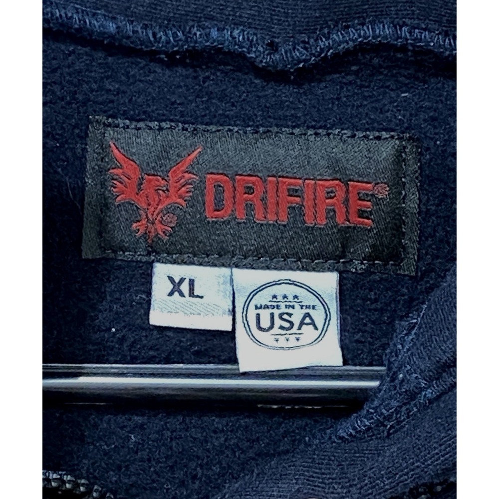 Drifire FR Pullover Mens XL 1/4 Zip Mock Neck Navy Blue CAT2/2112 Made in USA - Picture 7 of 9